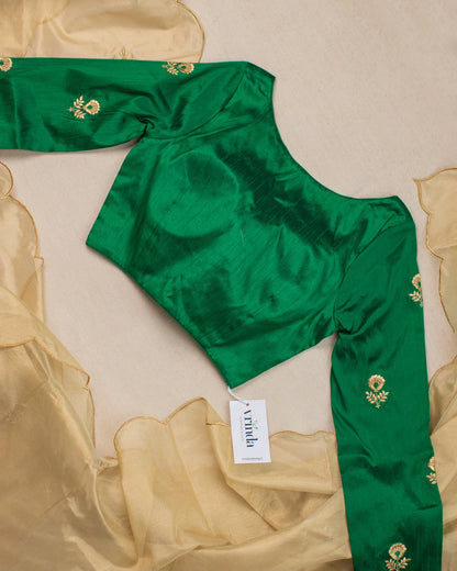 Gold Tulip Emerald Blouse