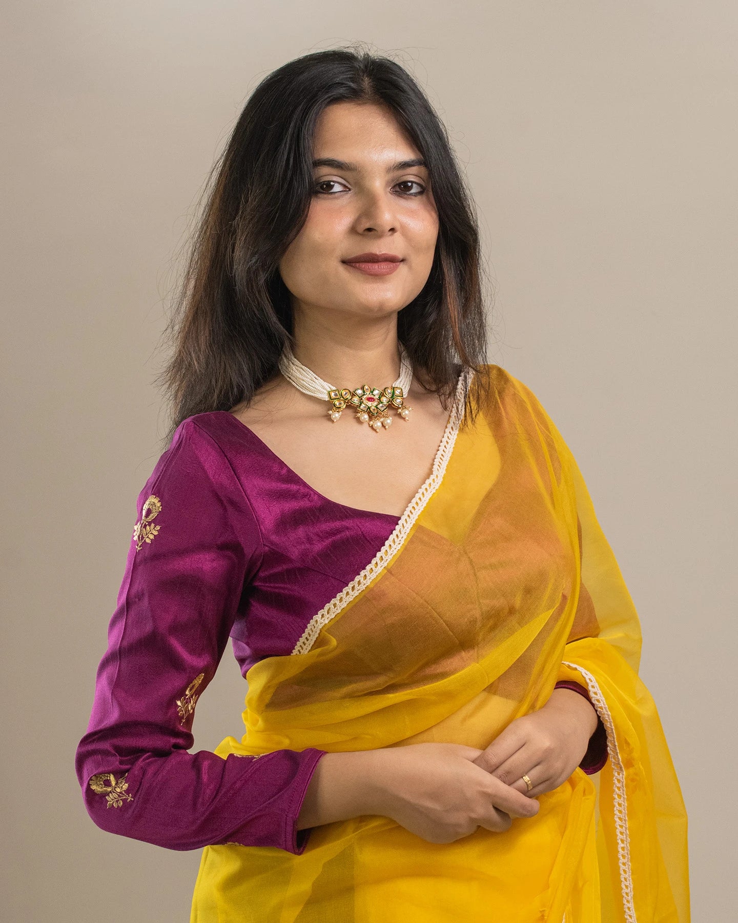 Gold Tulip Purple Blouse