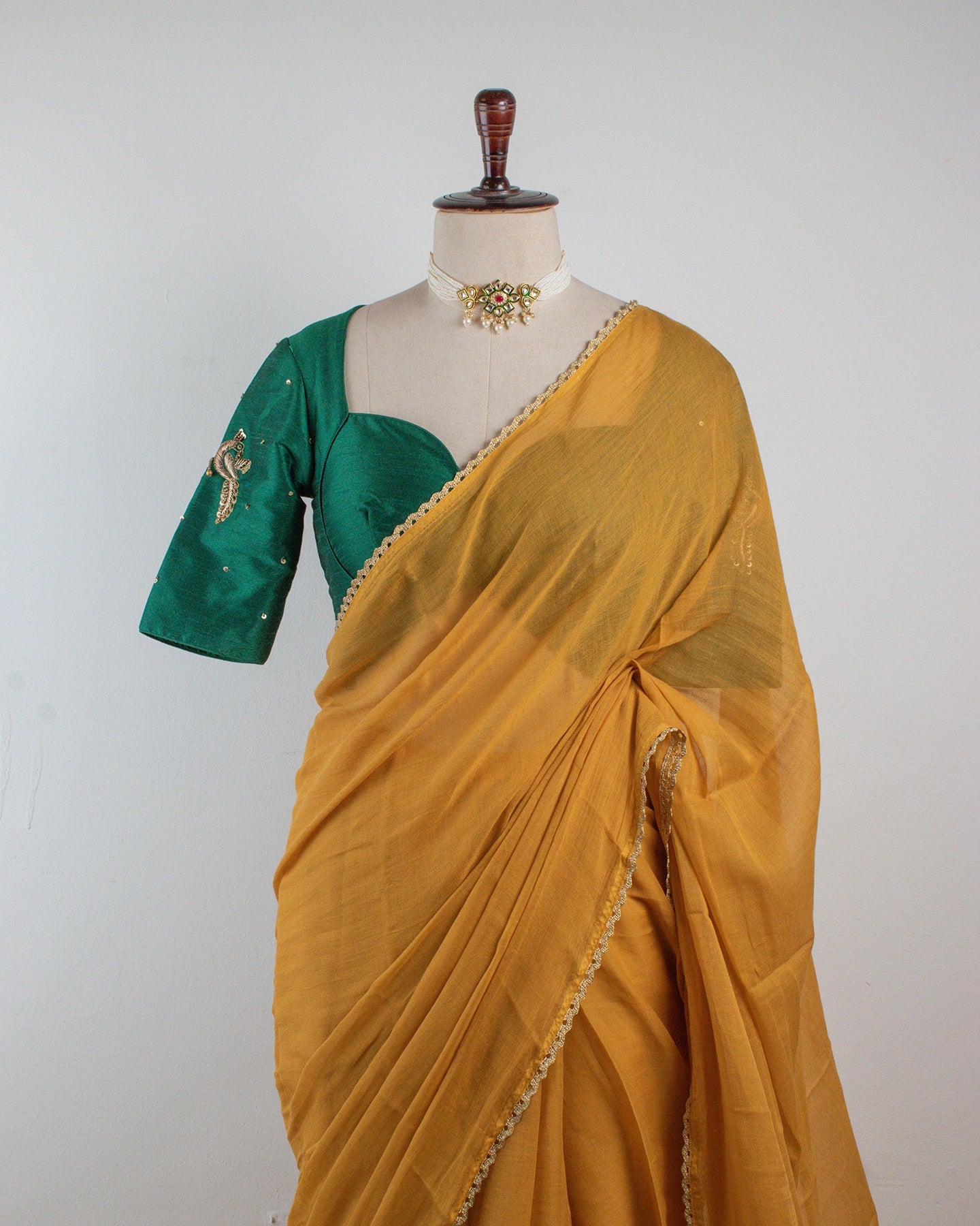 Gold's Ochre Saree