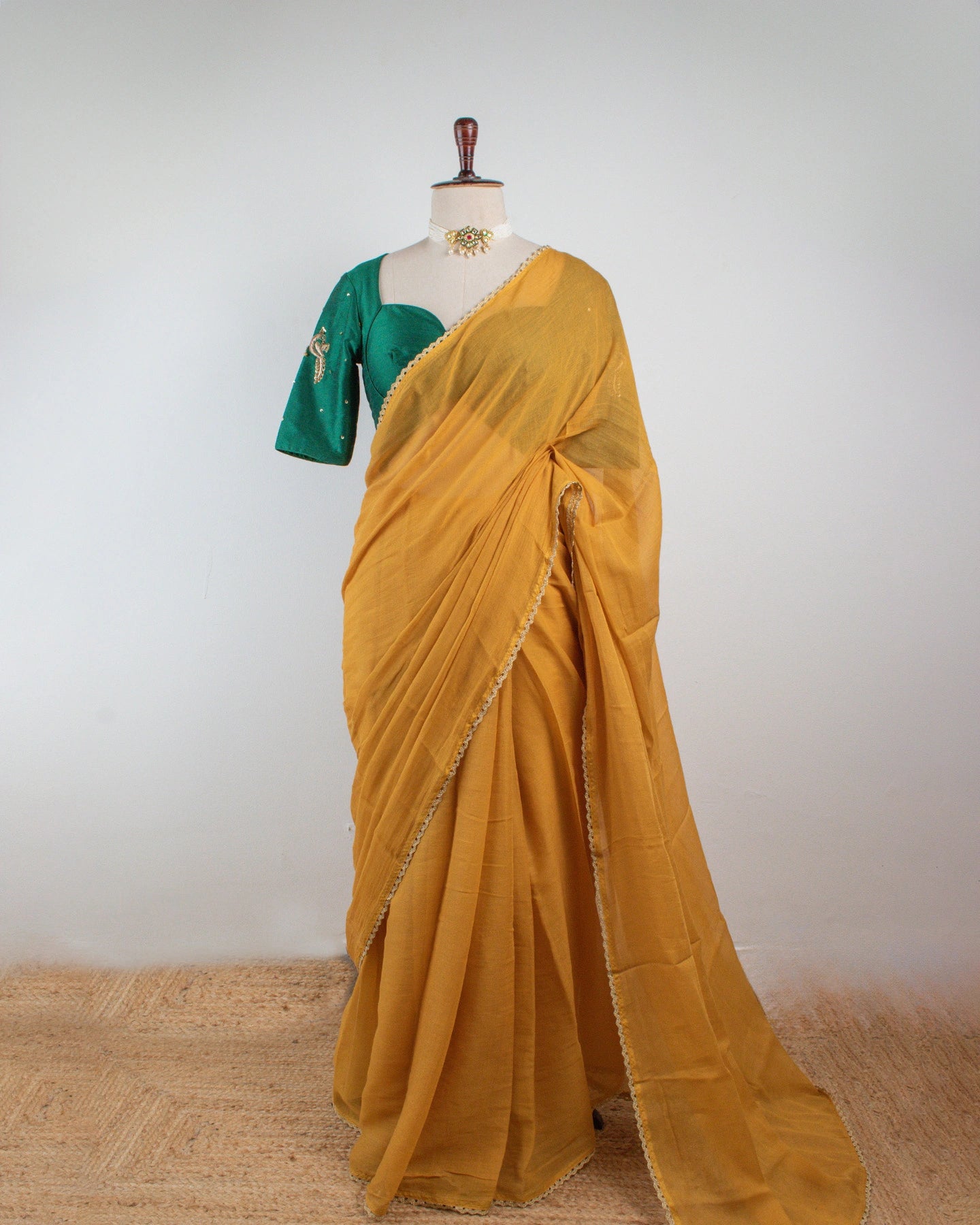 Gold's Ochre Saree
