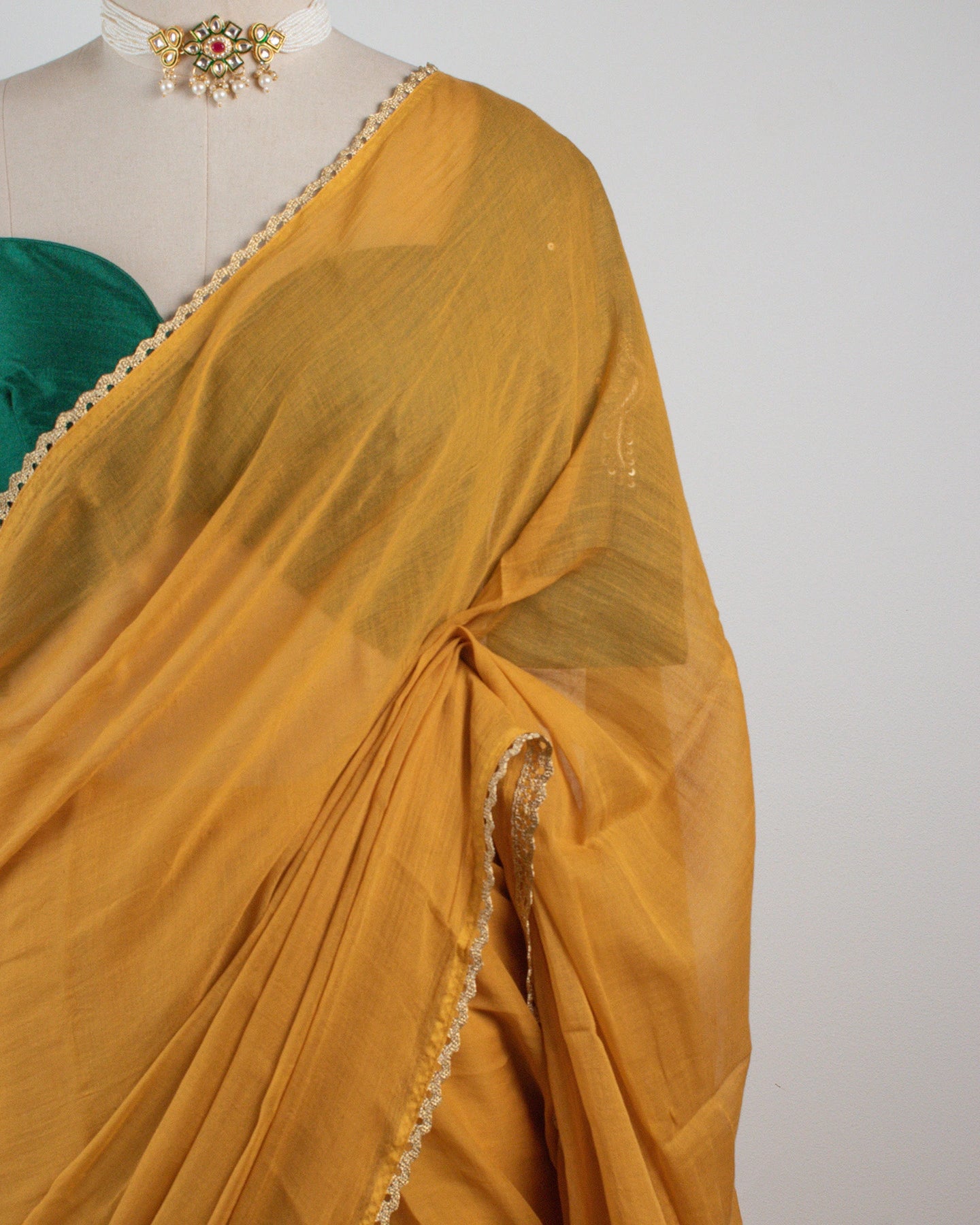 Gold's Ochre Saree