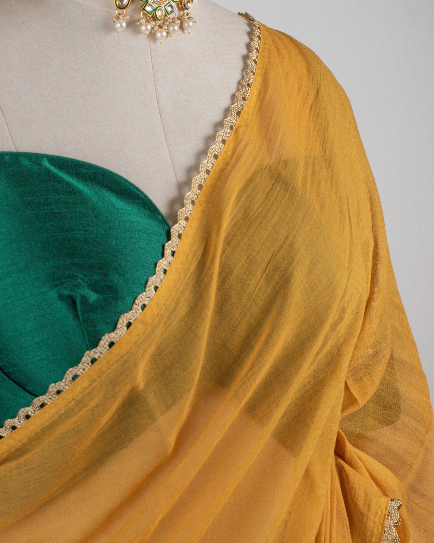 Gold's Ochre Saree