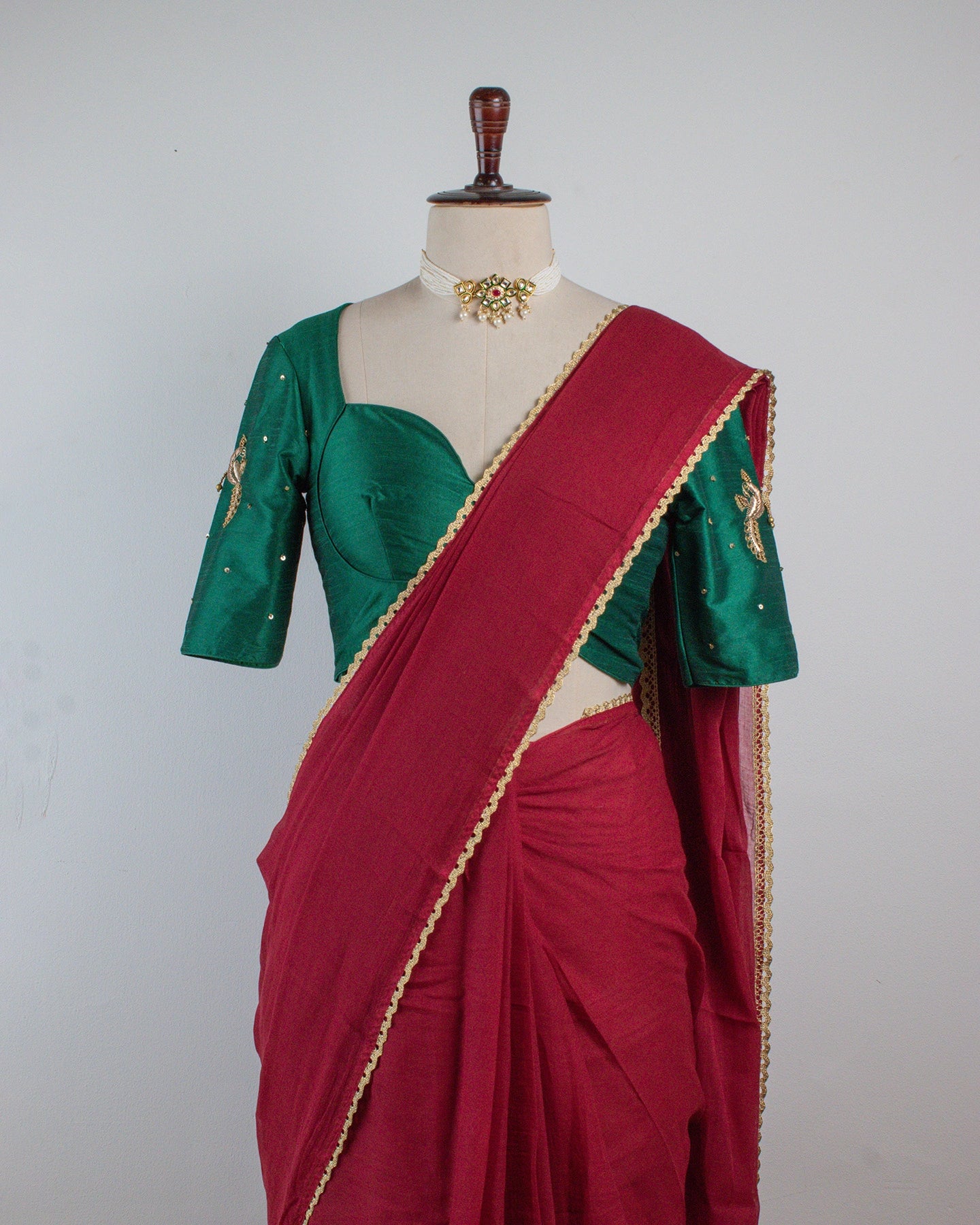 Gold's Ruby Saree