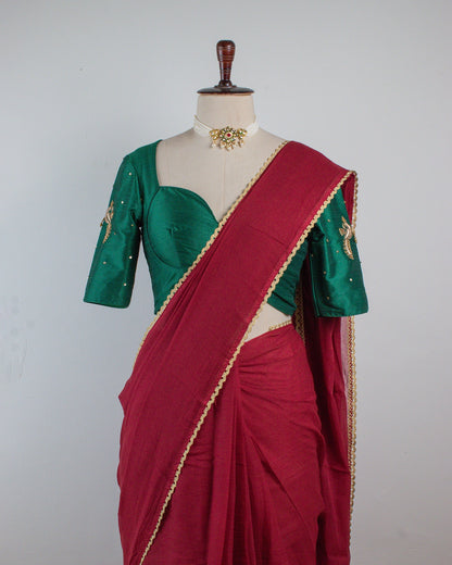 Gold's Ruby Saree