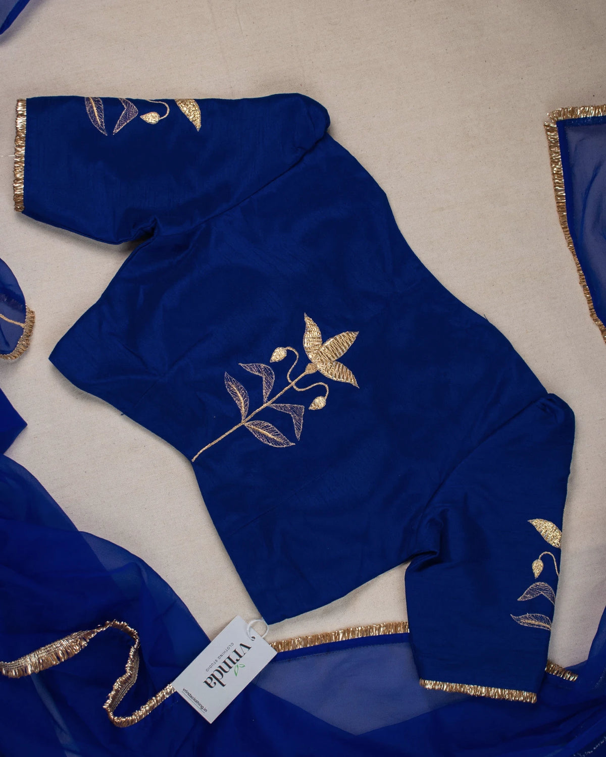 Gota Padma Neela Blouse