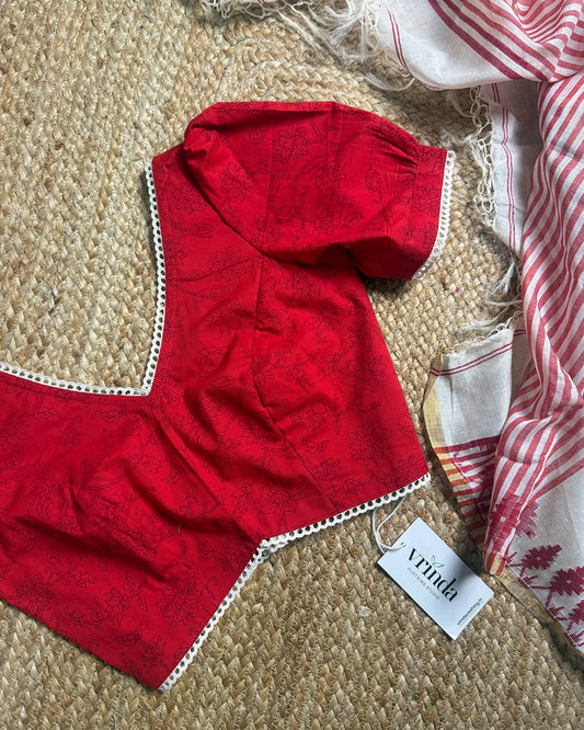 Hibiscus Puff Blouse