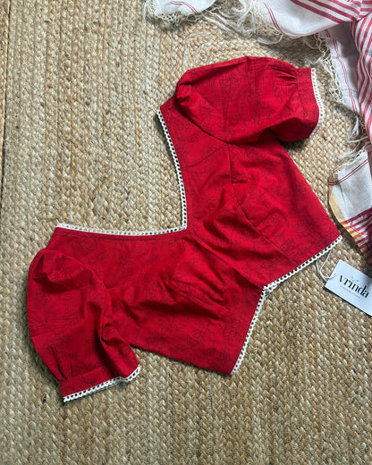 Hibiscus Puff Blouse