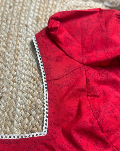 Hibiscus Puff Blouse
