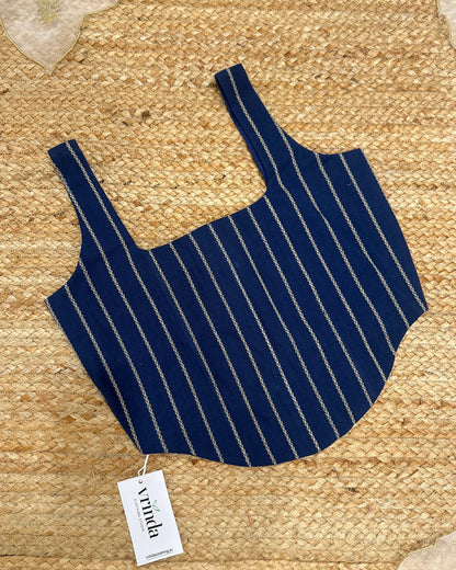 Indigo Lines Corset Blouse
