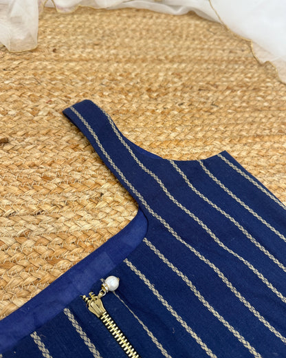 Indigo Lines Corset Blouse