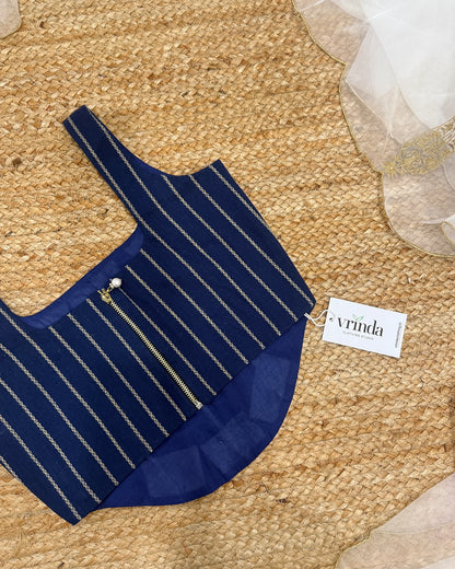 Indigo Lines Corset Blouse