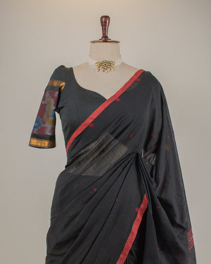 Jamdani Black Stripes Saree