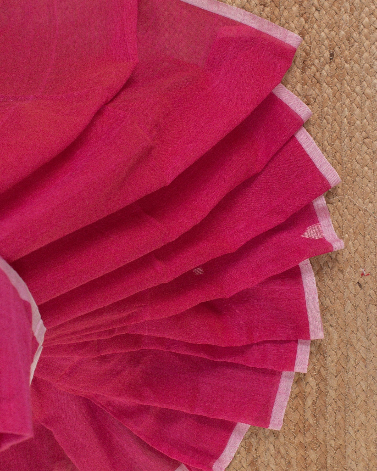 Jamdani Pink Stripes Saree