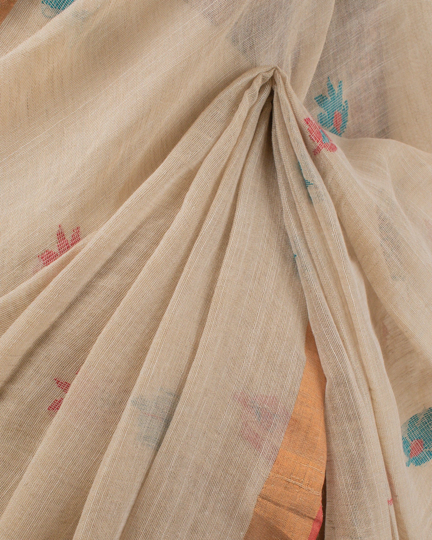 Kadambari Sandalwood Handwoven Linen Saree