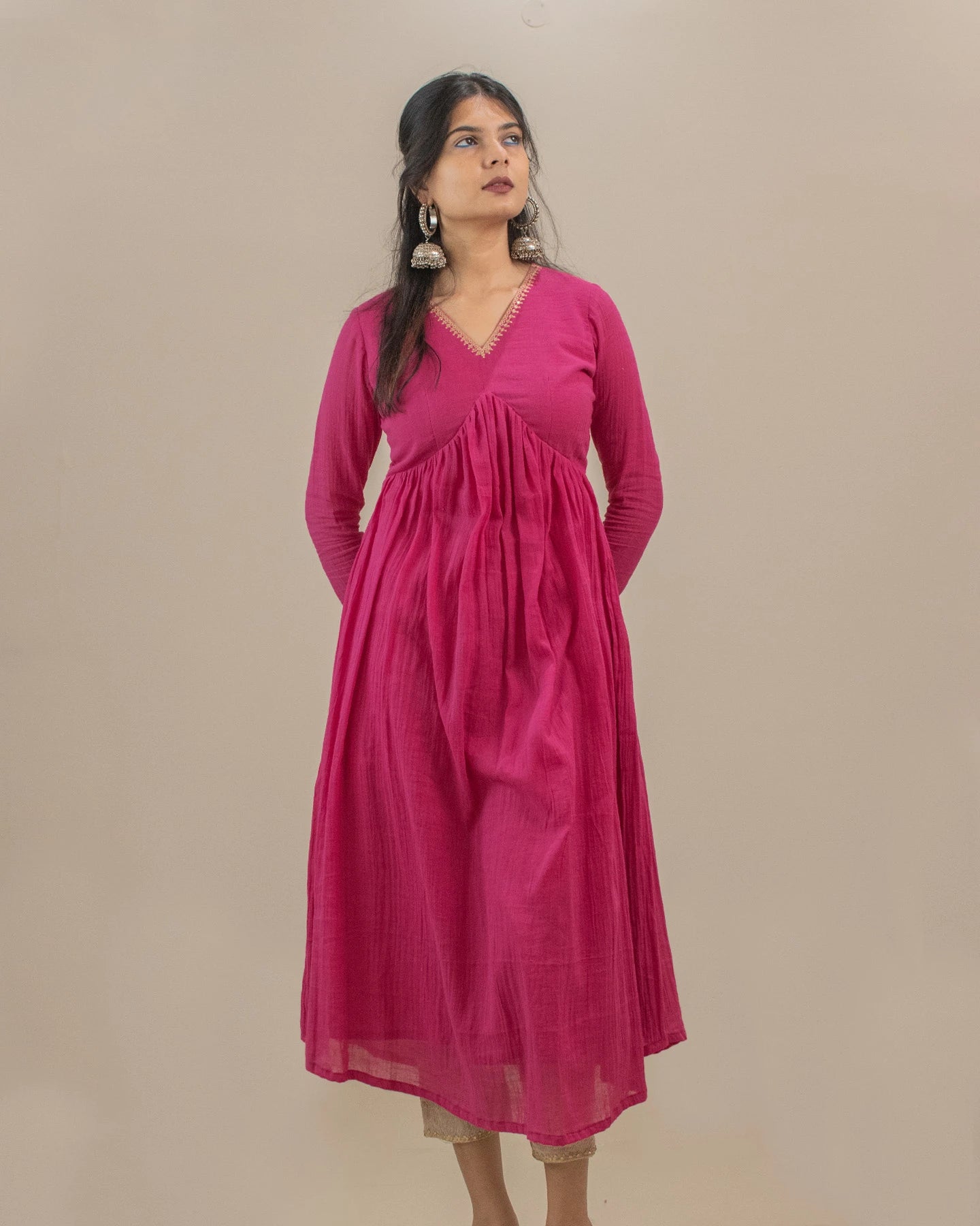 Komal Magenta Kurta
