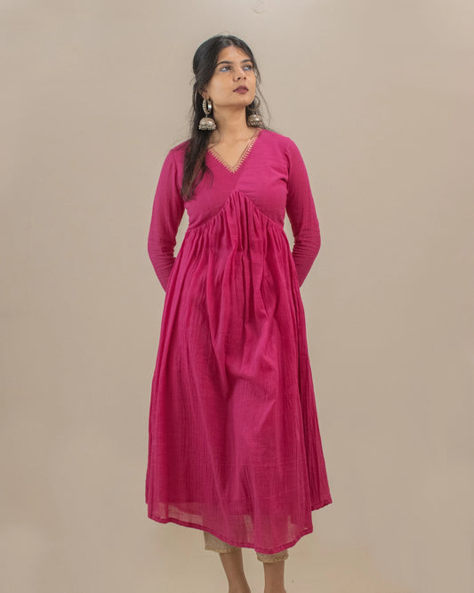 Komal Magenta Kurta