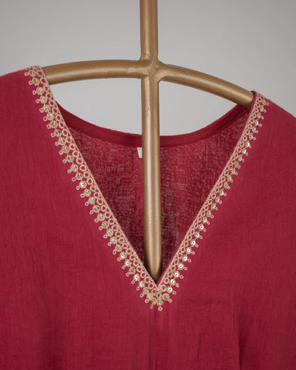 Komal Red Kurta