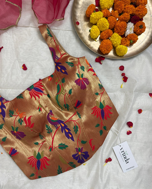 Laal Paithani Corset