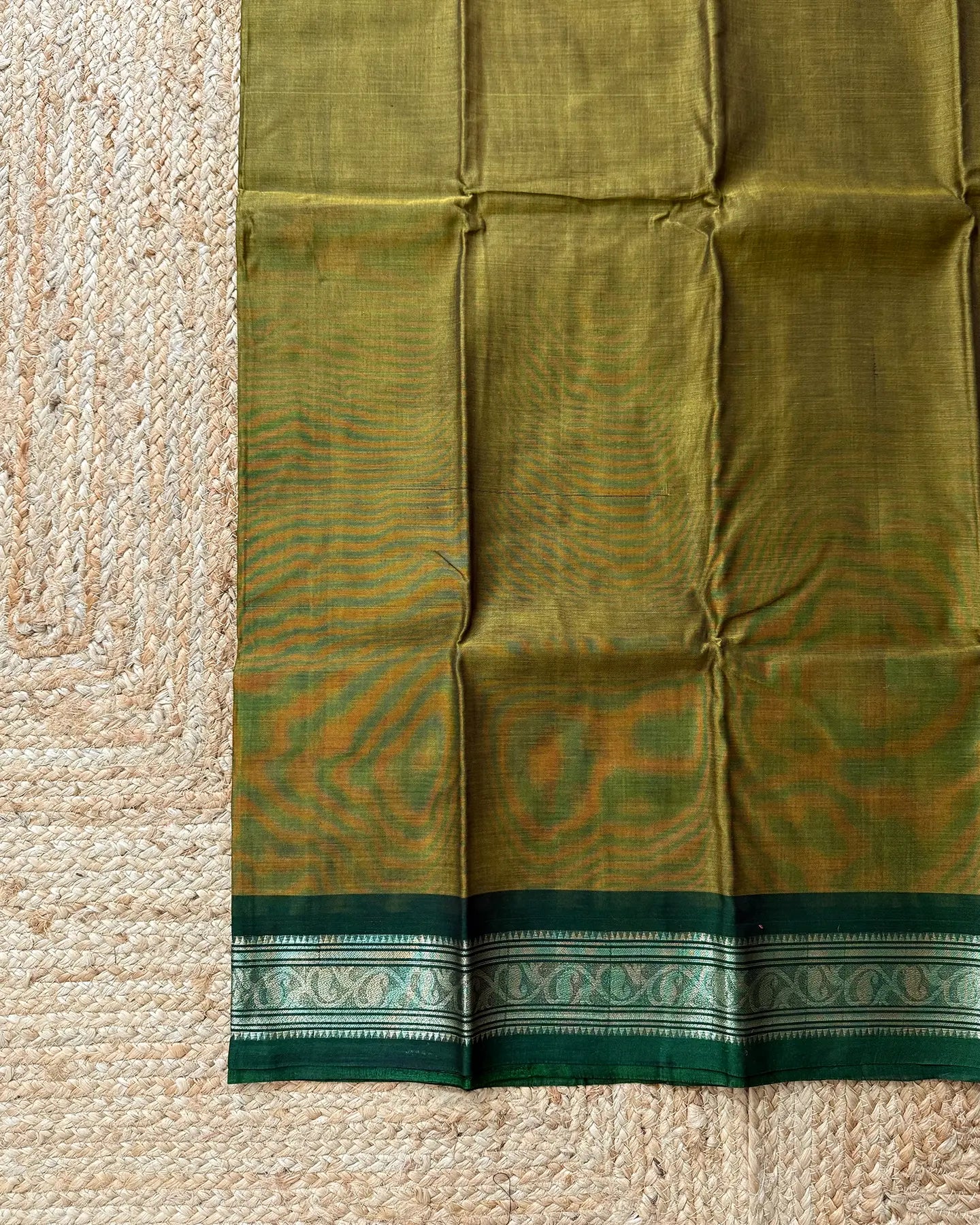 Latika Olive Bengal Cotton Silk Saree