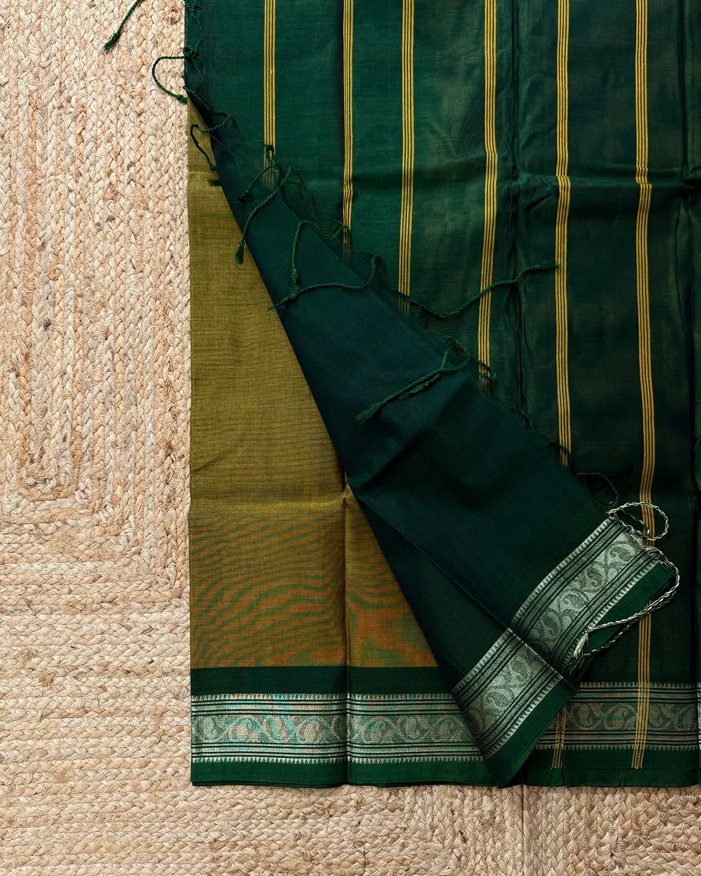 Latika Olive Bengal Cotton Silk Saree