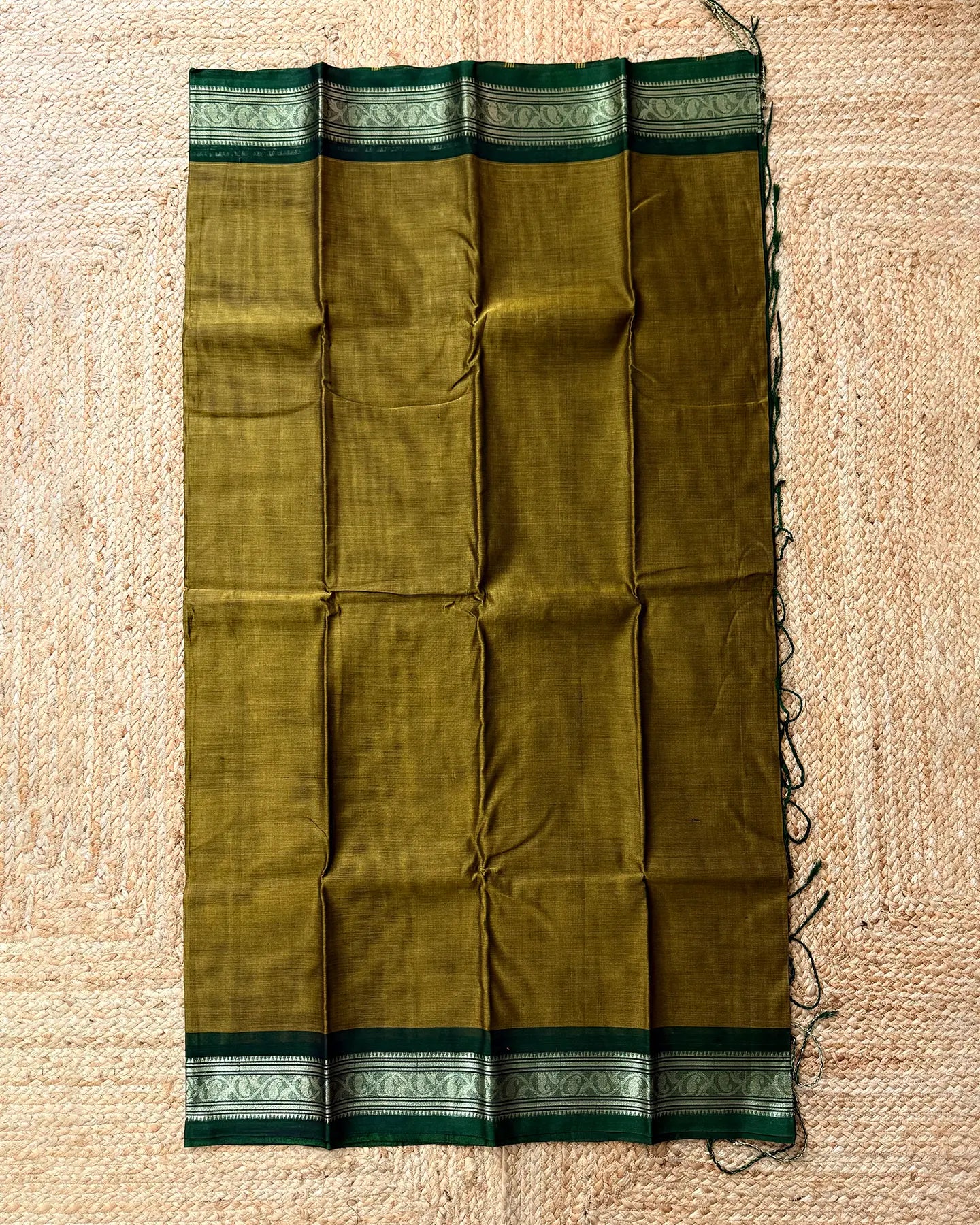 Latika Olive Bengal Cotton Silk Saree