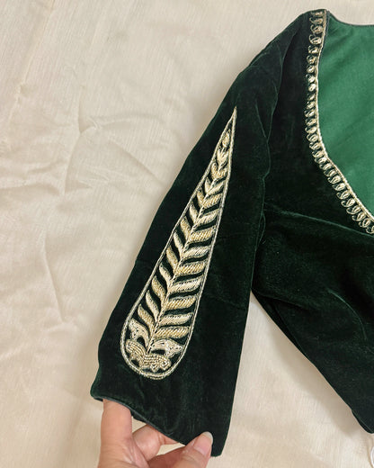 Leela Dark Green Blouse