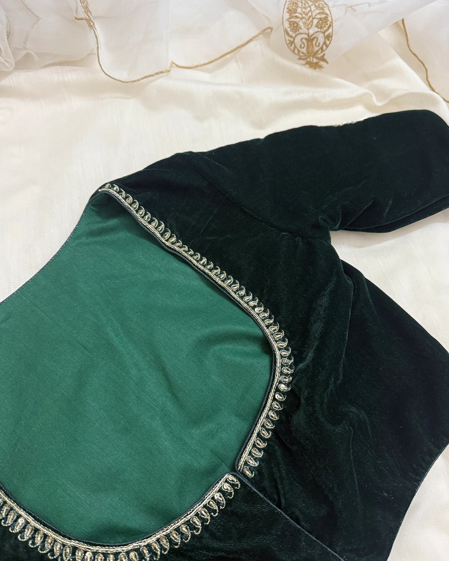 Leela Dark Green Blouse