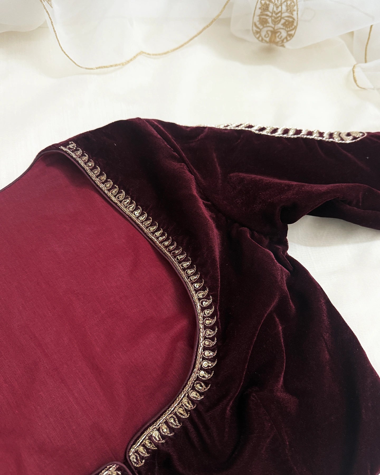 Leela Maroon Blouse