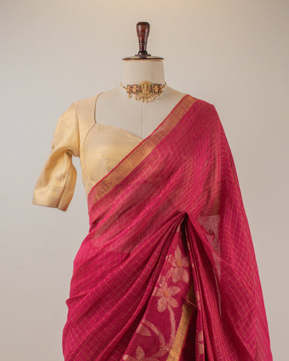 Madhavi Rani Linen Saree