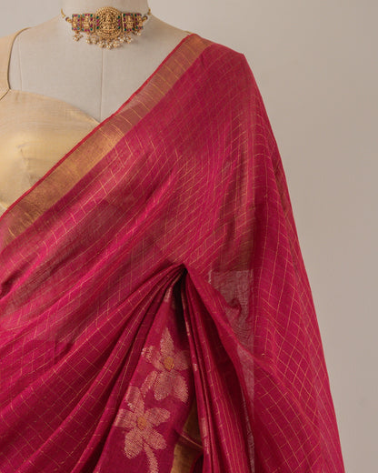 Madhavi Rani Linen Saree
