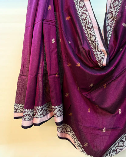 Amravati Magenta Tangail Saree