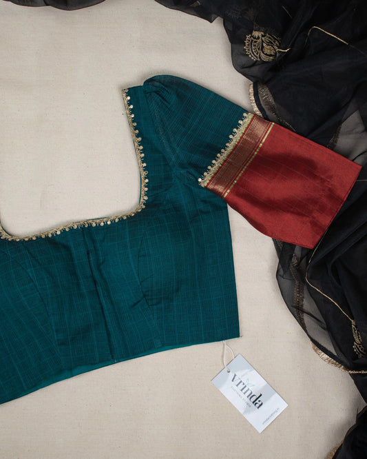 Malavika Teal Blouse