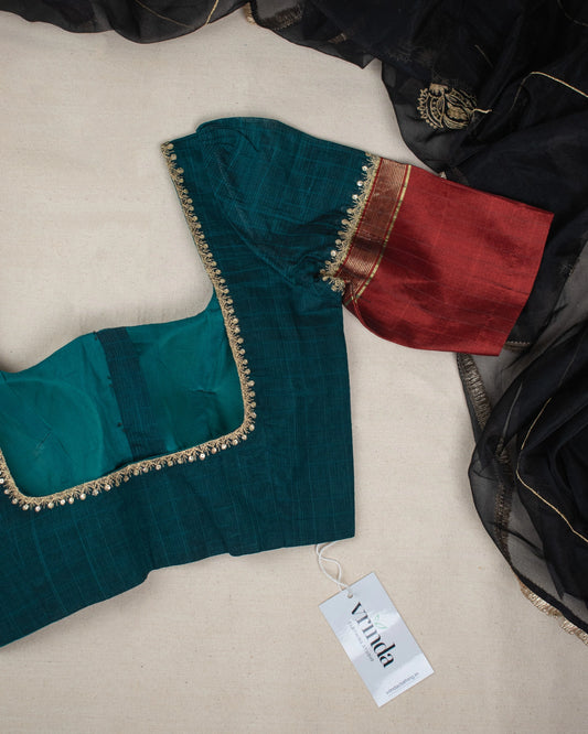 Malavika Teal Blouse