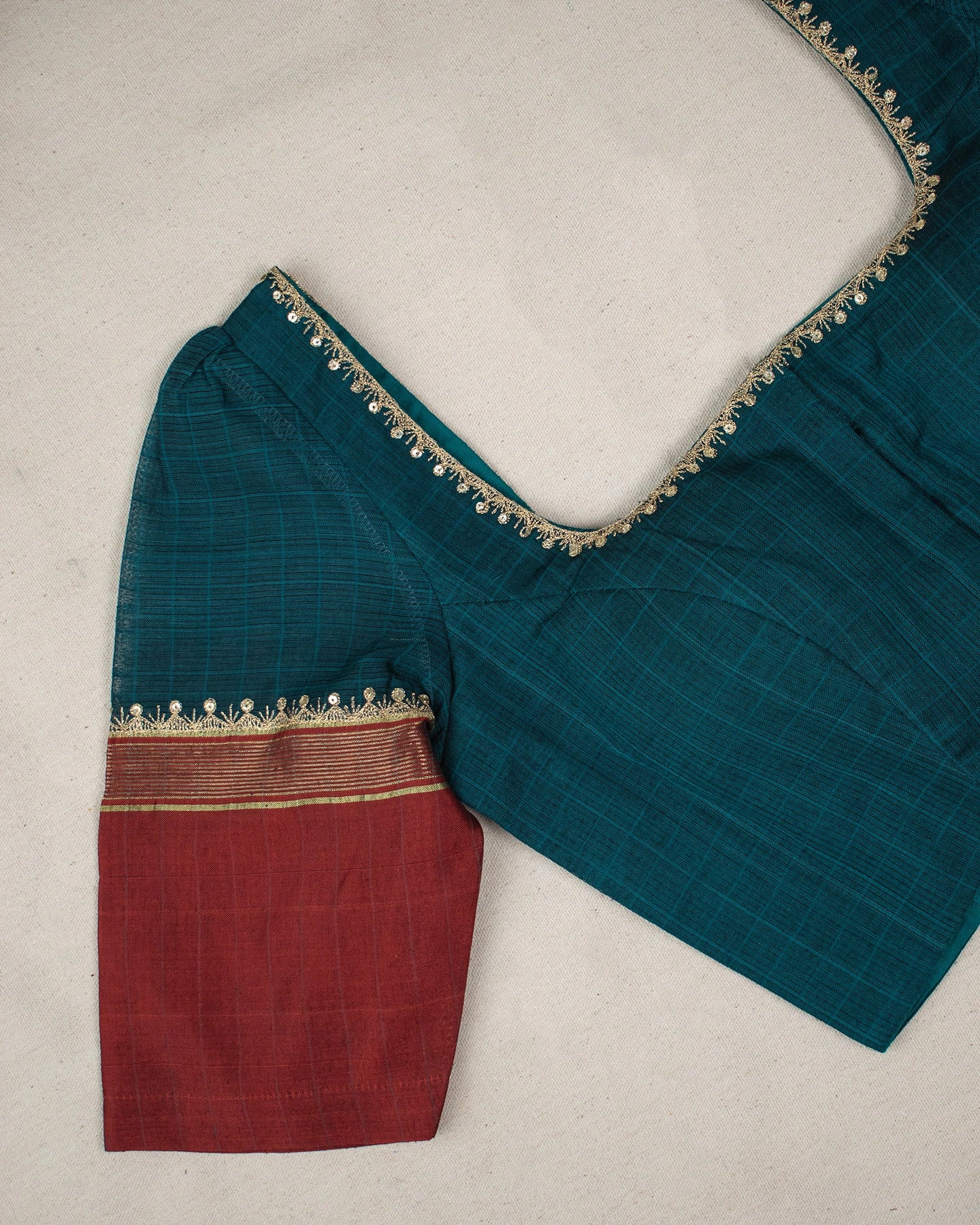 Malavika Teal Blouse