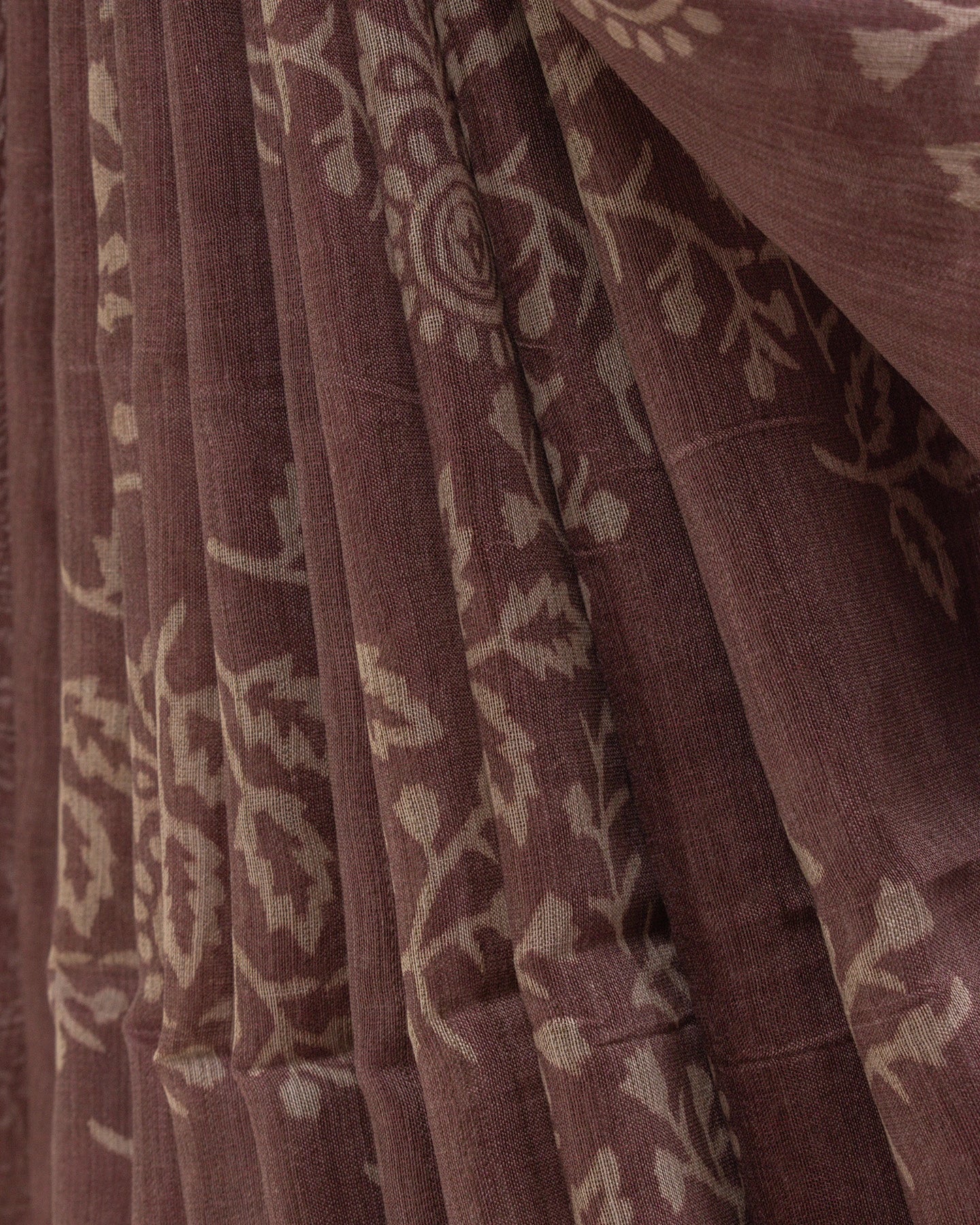 Mauve Ghicha Tussar Saree