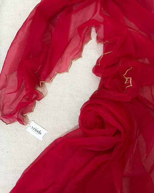 Minar Red Saree