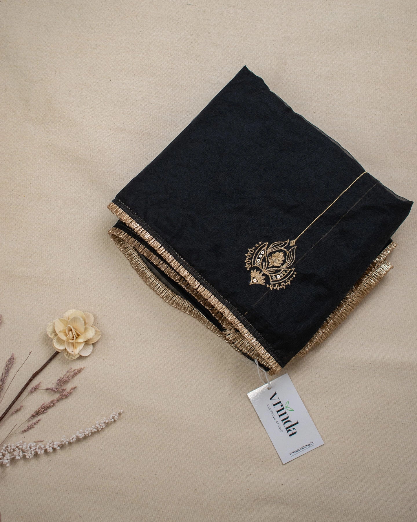 Molina Black Saree