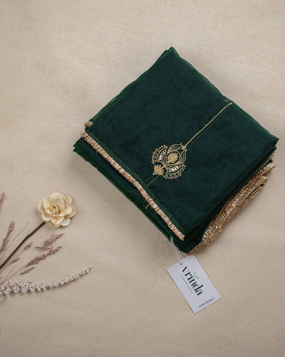 Molina Forest Green Saree