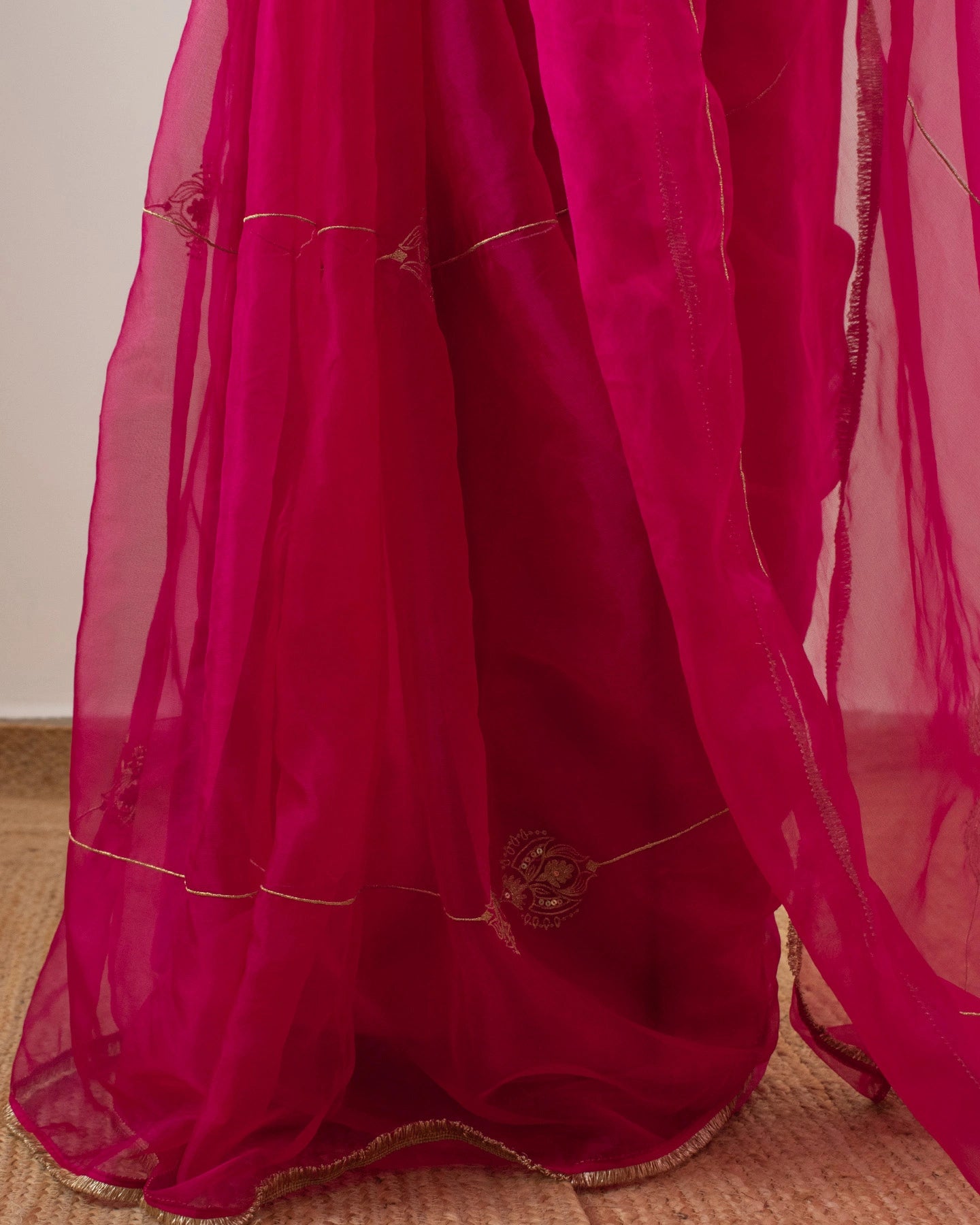 Molina Garnet Pink Saree