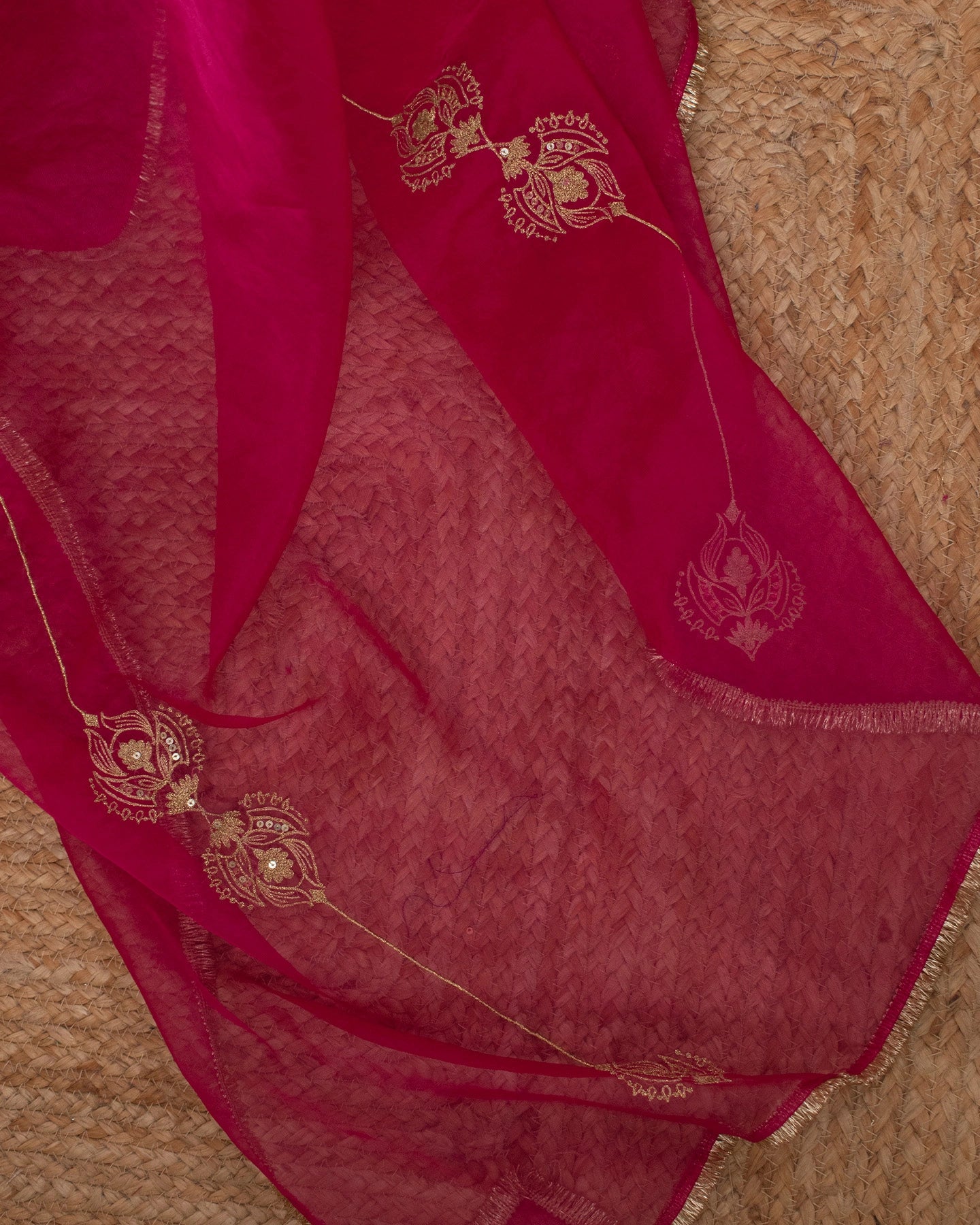 Molina Garnet Pink Saree