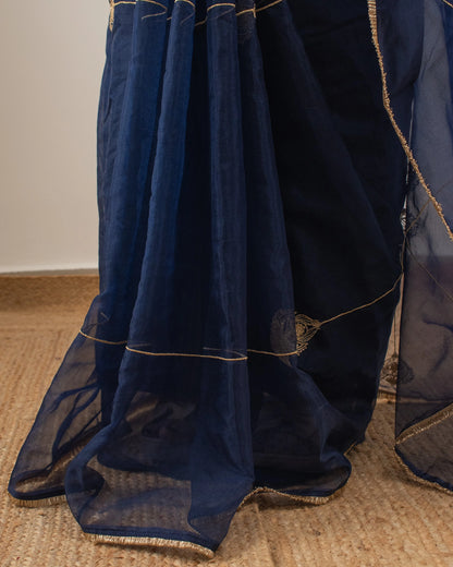 Molina Ocean Blue Saree