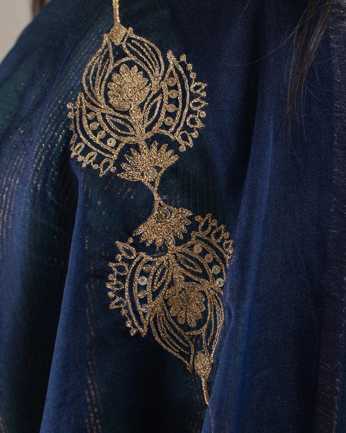 Molina Ocean Blue Saree