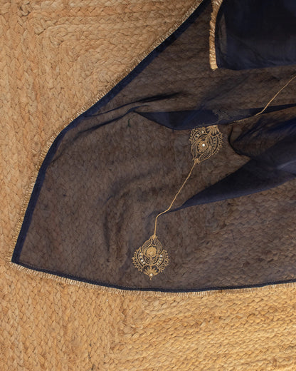 Molina Ocean Blue Saree