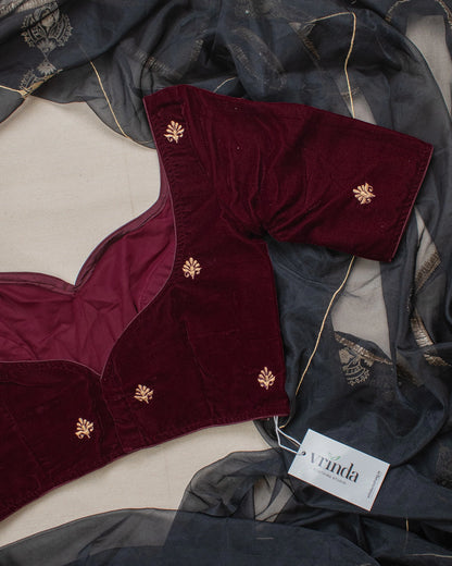 Mushreen Maroon Blouse