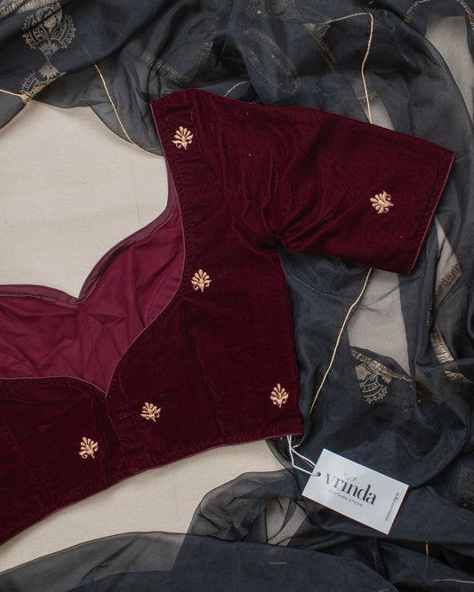 Mushreen Maroon Blouse