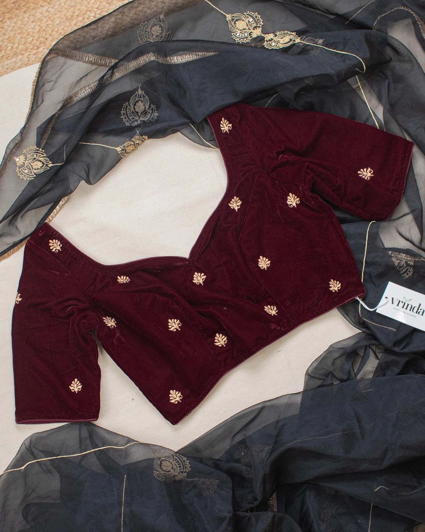Mushreen Maroon Blouse