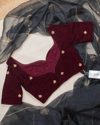Mushreen Maroon Blouse