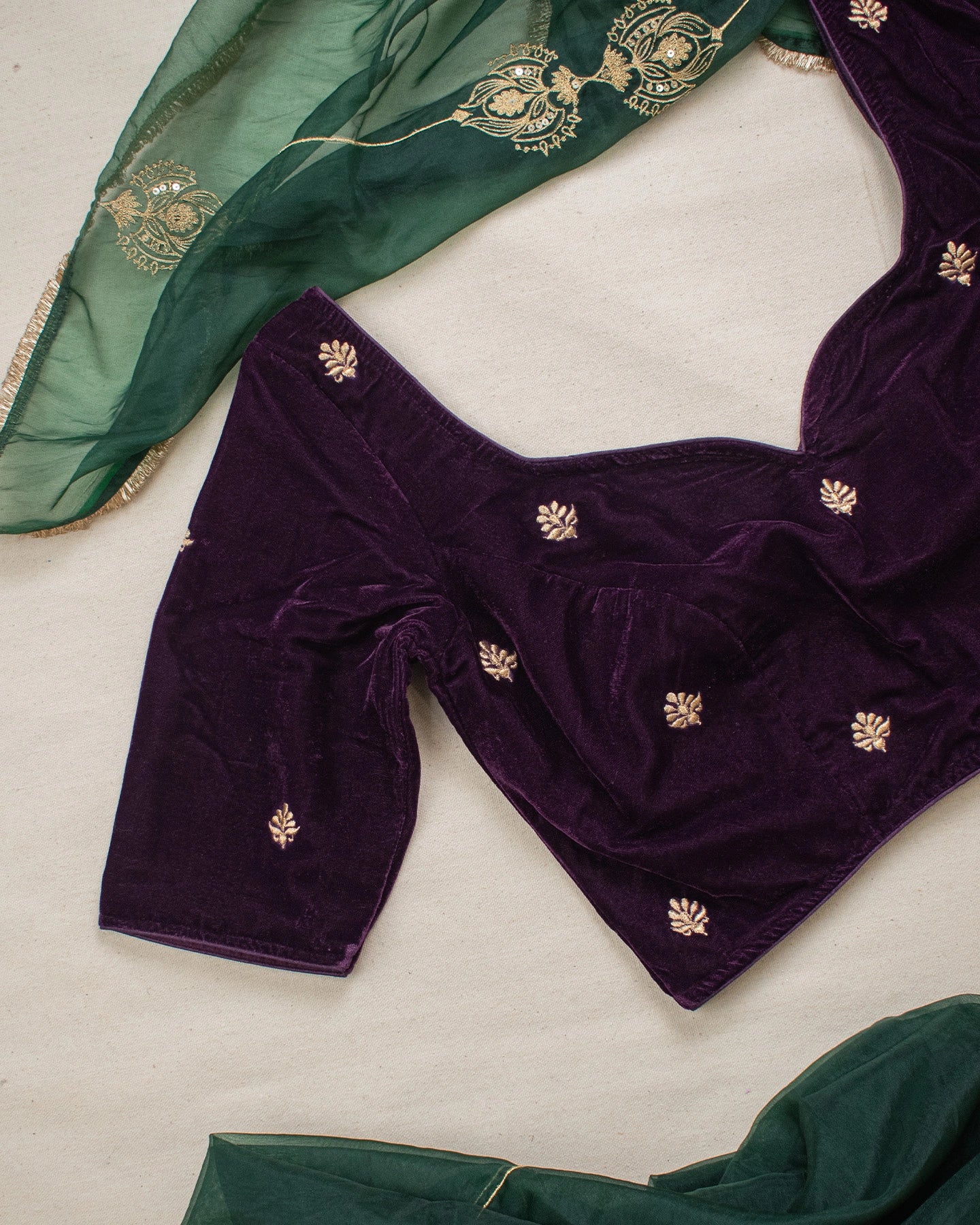 Mushreen Plum Blouse