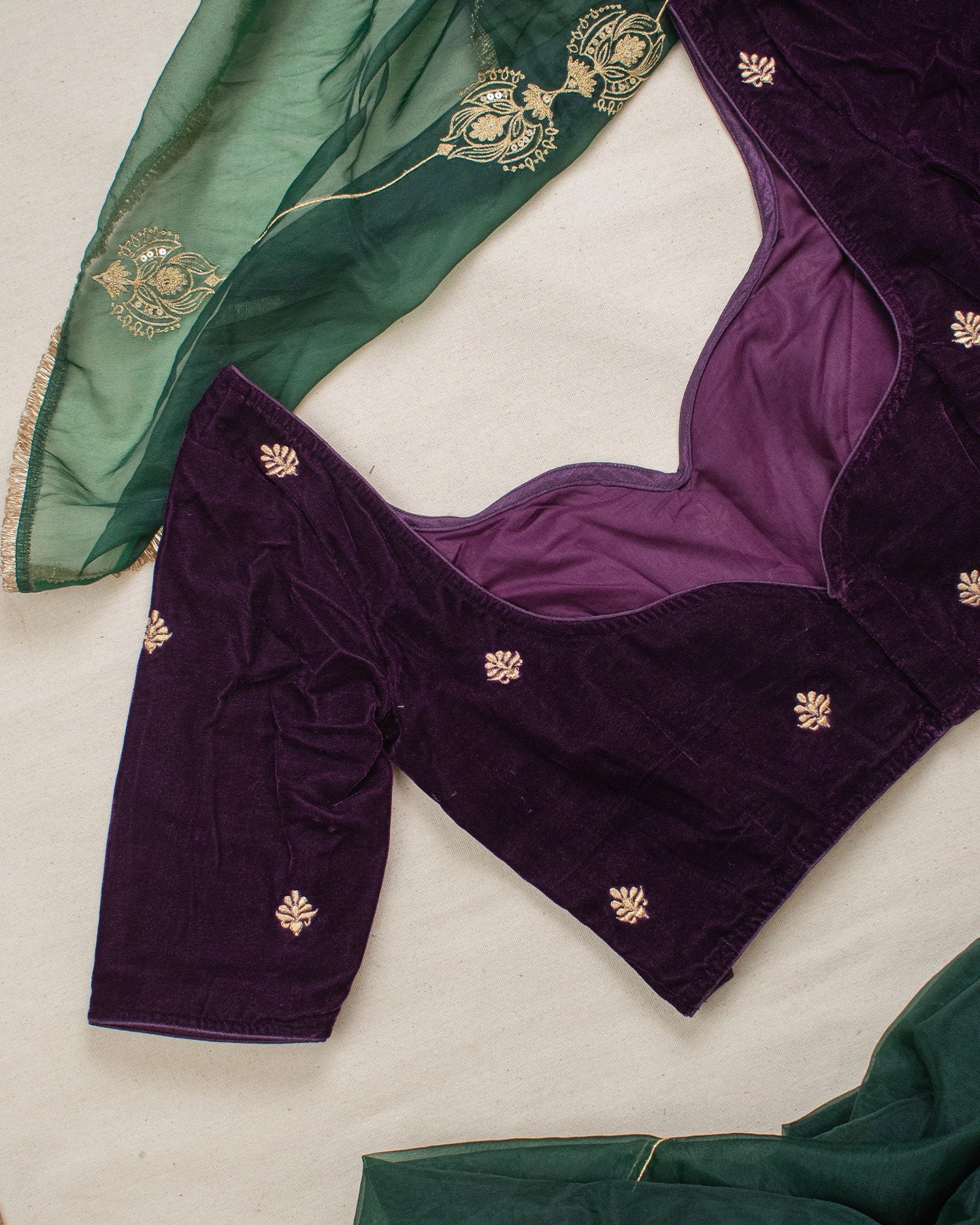Mushreen Plum Blouse