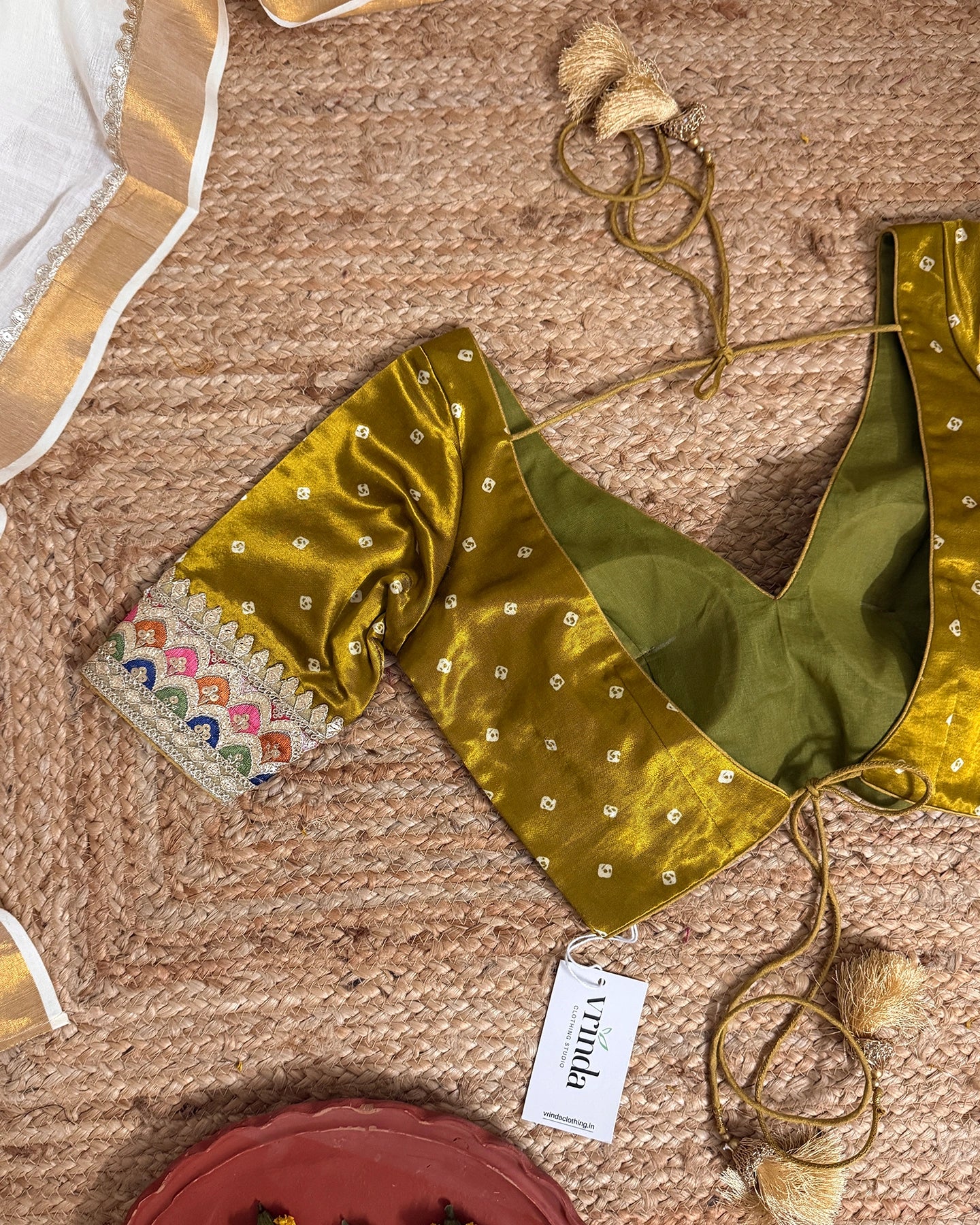 Mustard Bandhej Blouse